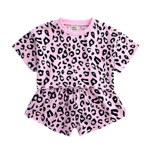 Baby Two Piece Leopard Print T-Shirt and Shorts Set