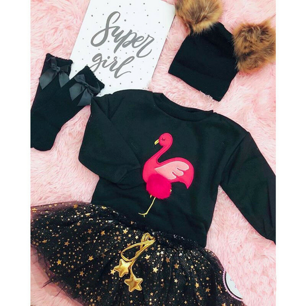 Two Piece Girls Tutu Skirt and Sweater Set