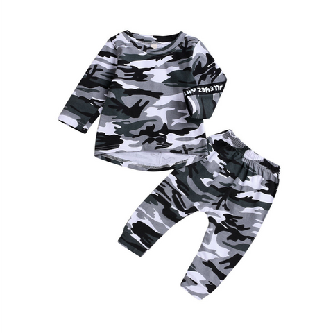 Boys Toddler Oversize Camo Print Tracksuit