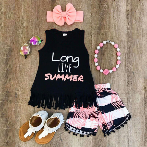 Three Piece Tank Top and Shorts Set with Headband