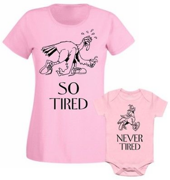 Matching T-Shirt and Bodysuit Set for Mummy and Baby