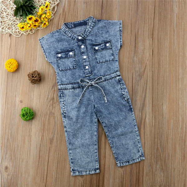 Girl Fashion Denim Jumpsuit