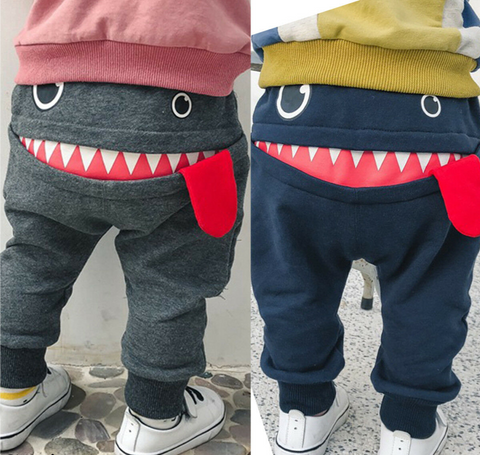 Cotton Jogger Pants featuring Monster Mouth, Teeth and Tongue Out on the backside